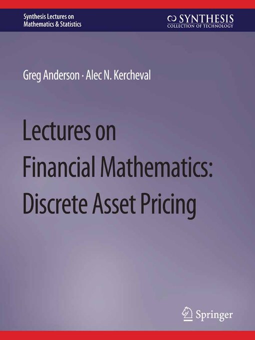 Title details for Lectures on Financial Mathematics by Greg Anderson - Available